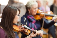Angela playing violin