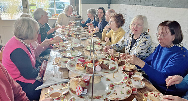 Social afternoon out having high tea at Dunham Barn, Altrincham